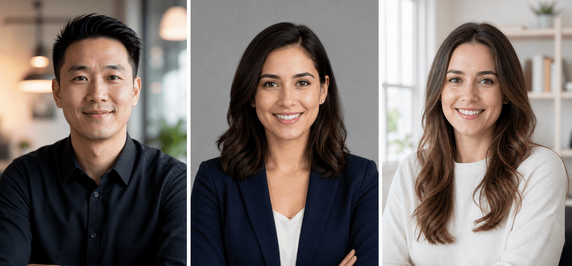 Real AI LinkedIn headshot examples example for AI LinkedIn Headshot Prompt
